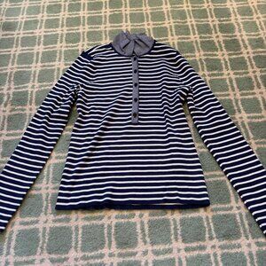 Madewell ribbed long sleeve polo M